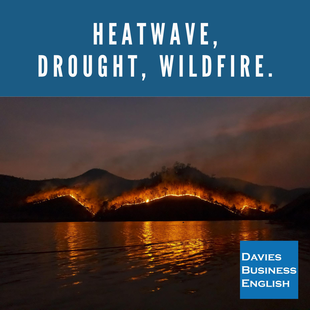 Heatwave, drought, wildfire.